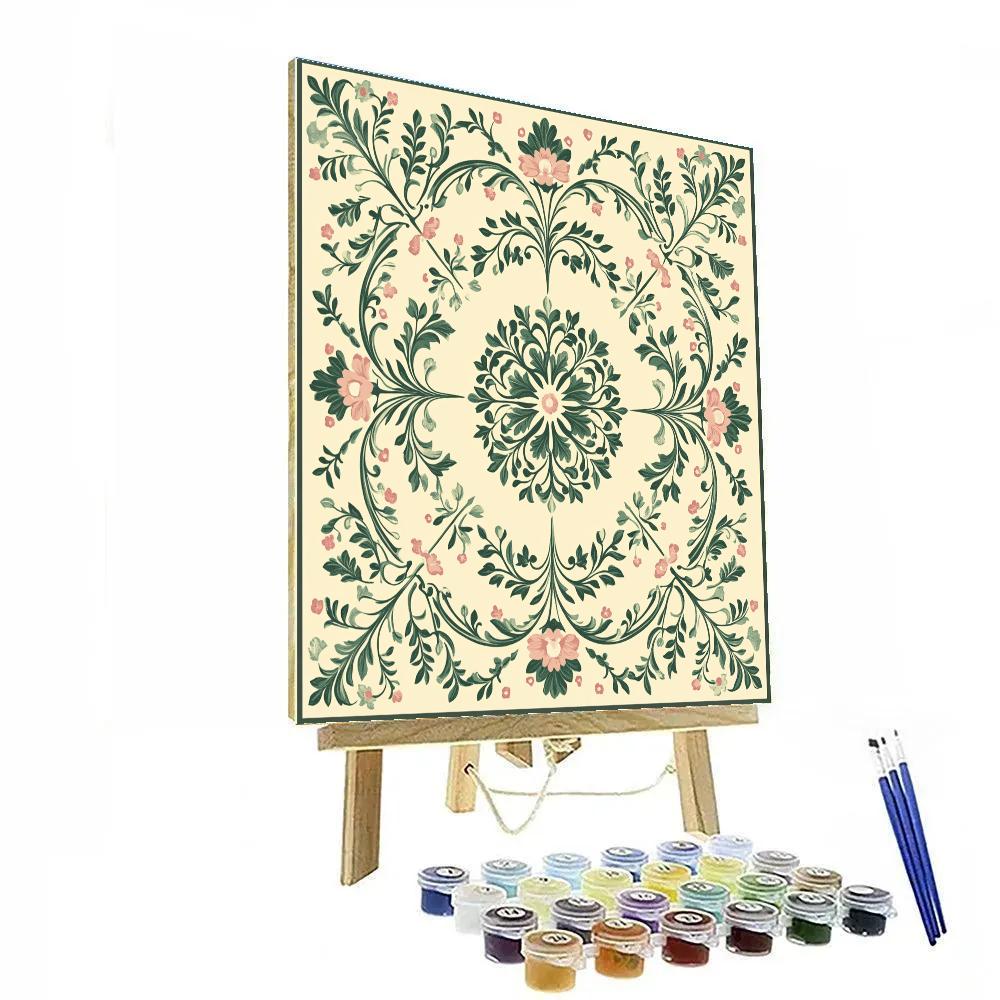 Alphonse Mucha Inspired Verdant Mandolin Vines Paint by numbers kits