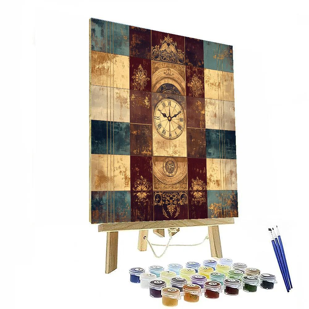 Gustav Klimt Inspired Times Tapestry painting number kit