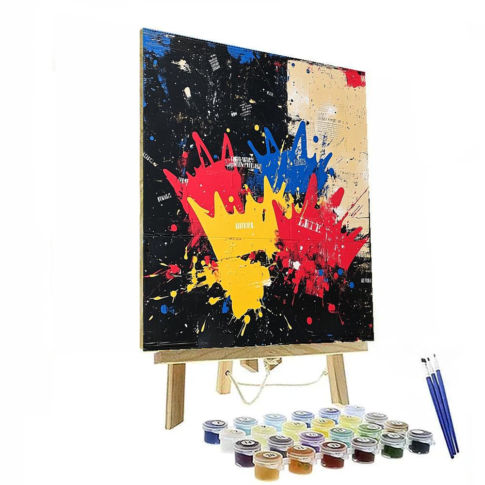 Jean-Michel Basquiat Inspired Cosmic Identity DIY paint by numbers