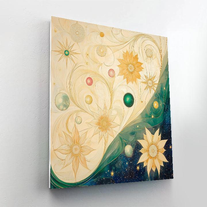 Alphonse Mucha Inspired Celestial Harmony Paint by numbers art