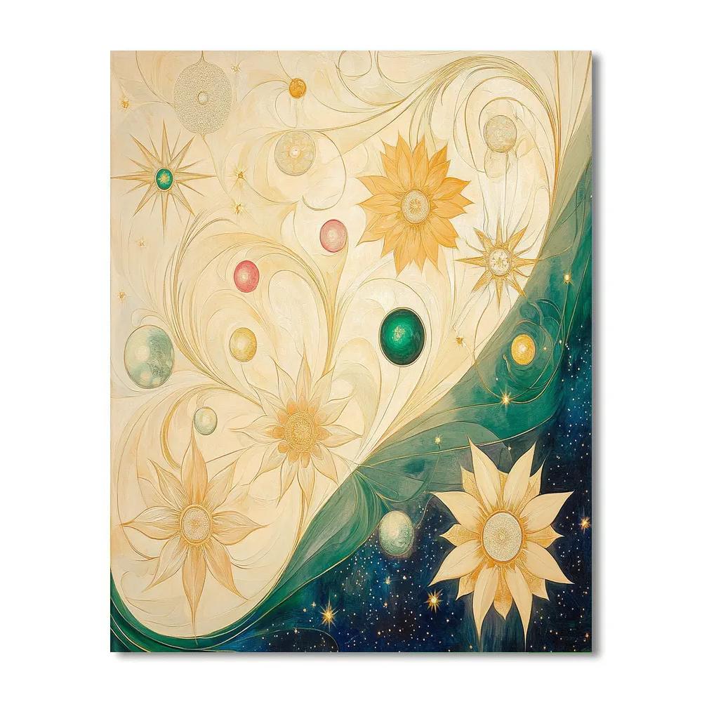 Alphonse Mucha Inspired Celestial Harmony Paint by numbers art