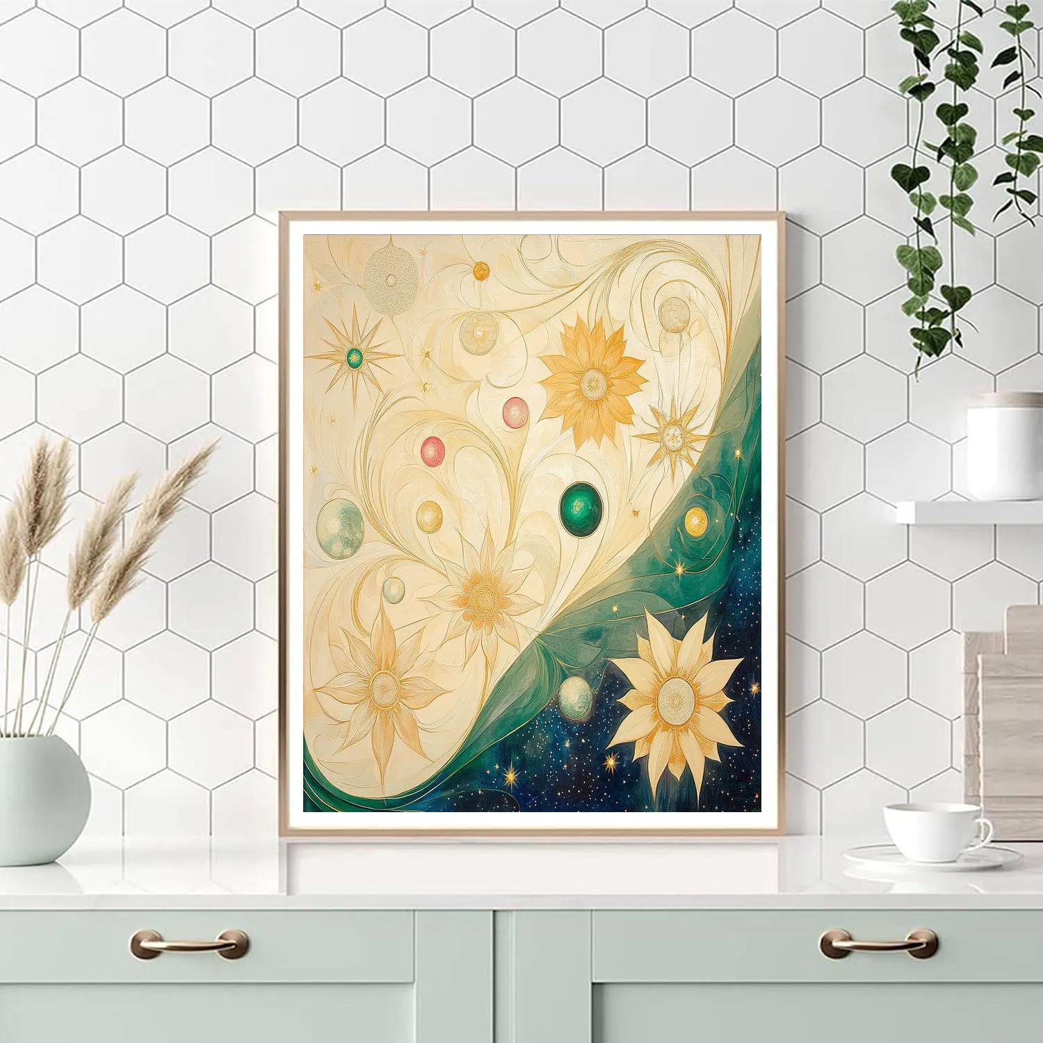 Alphonse Mucha Inspired Celestial Harmony Paint by numbers art