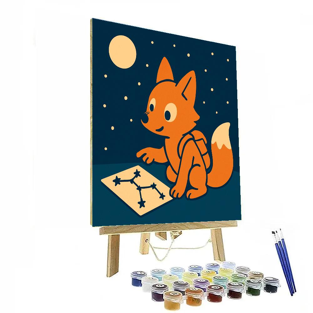 Stargazing Fox Explorer painting number kit
