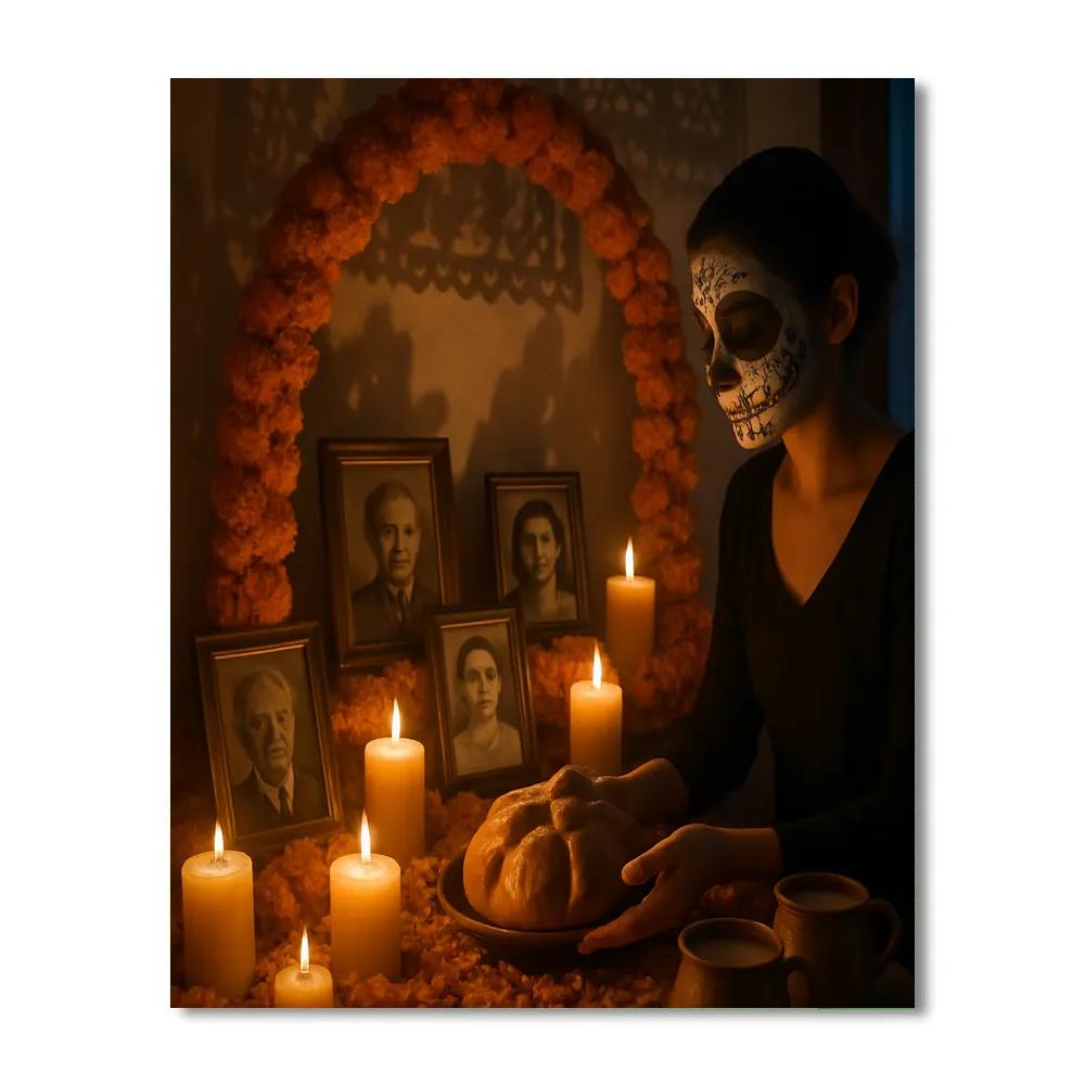 Día De Muertos Ofrenda Evening Paint by numbers kits