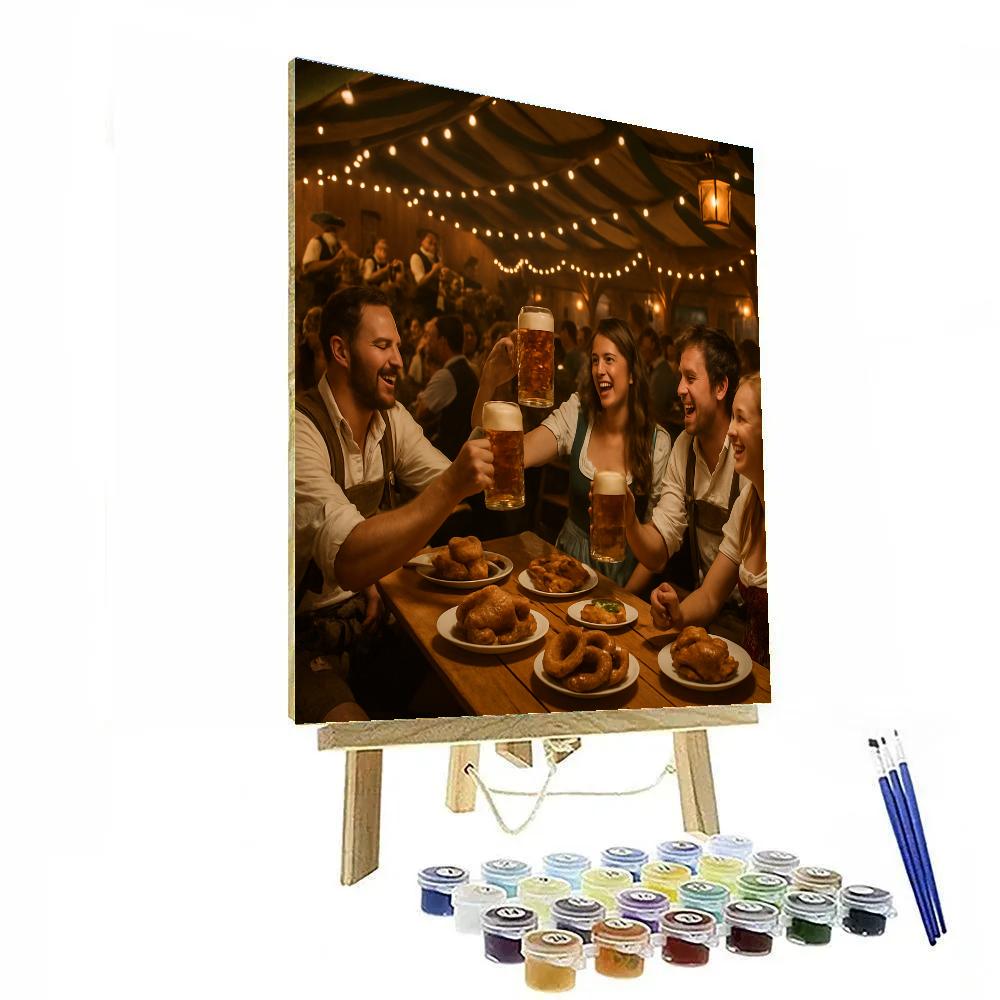 Oktoberfest Bavarian Beer Tent Paint by numbers art