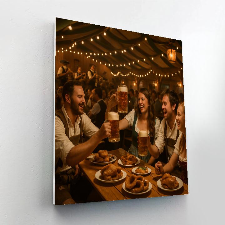 Oktoberfest Bavarian Beer Tent Paint by numbers art