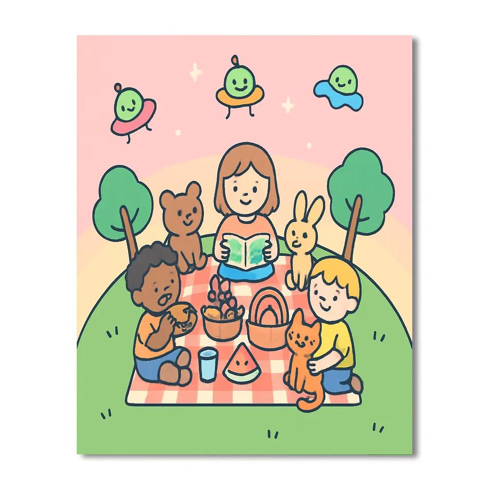 Planet Picnic Parade paint by number