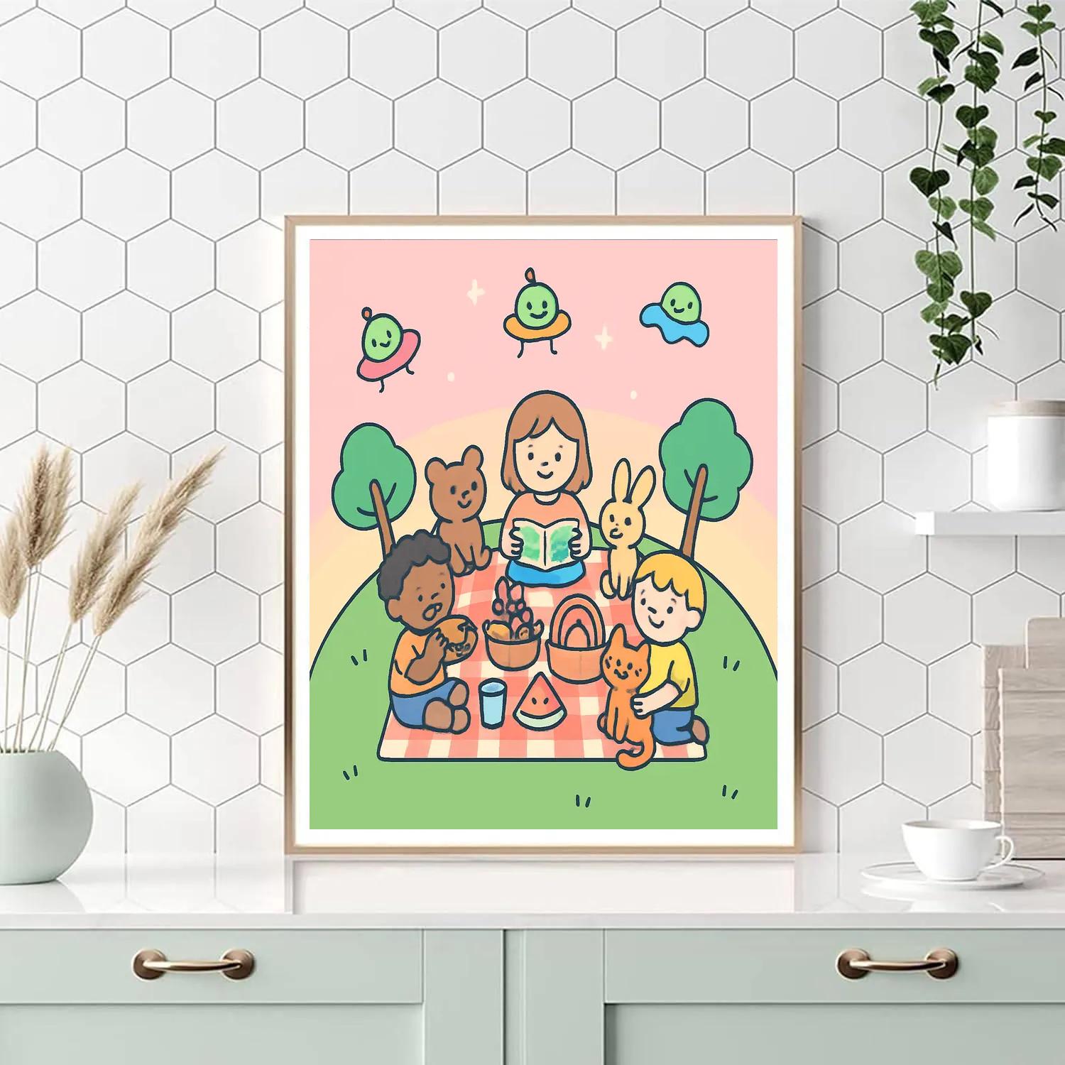 Planet Picnic Parade paint by number