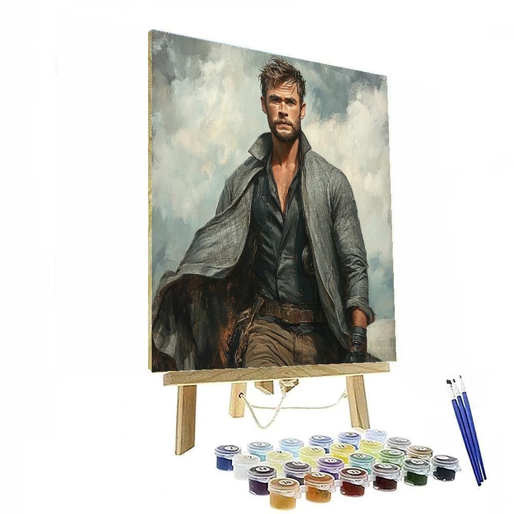 Chris Hemsworth: Stormbound Echoes Of A Thunder Heir Number painting