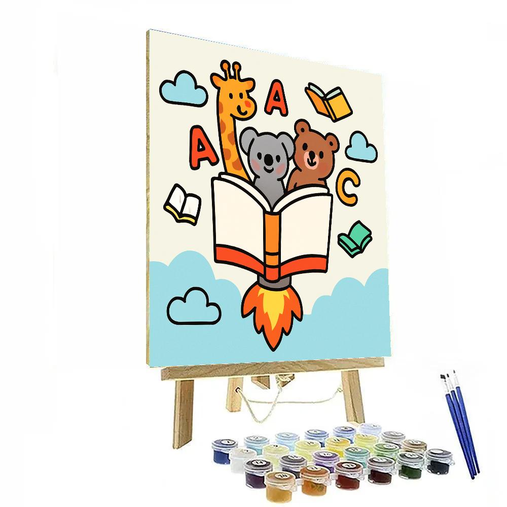 Rainbow Rocket Library Numbered painting kits
