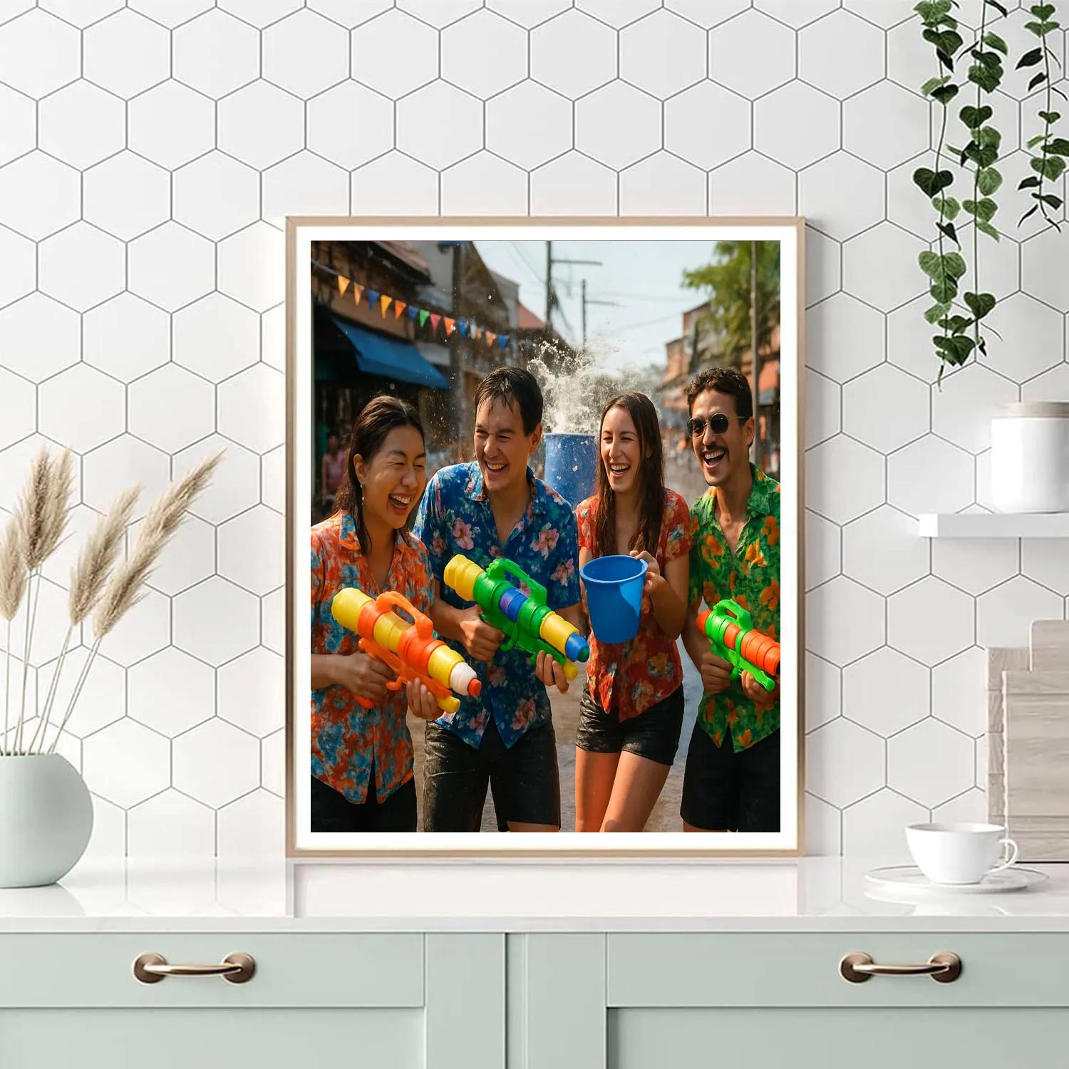 Songkran Water Street Revelry painting number kit