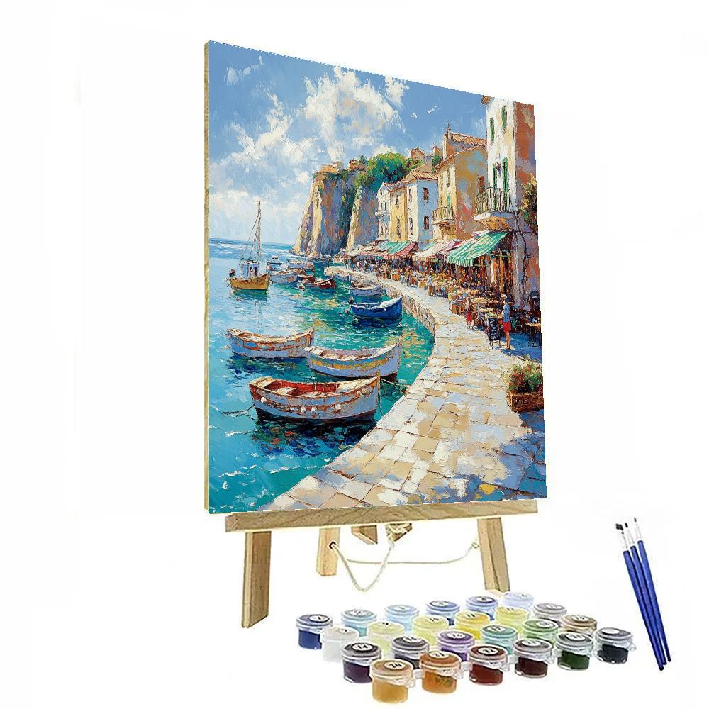 Old Port Harbourfront Marseille France paint by color