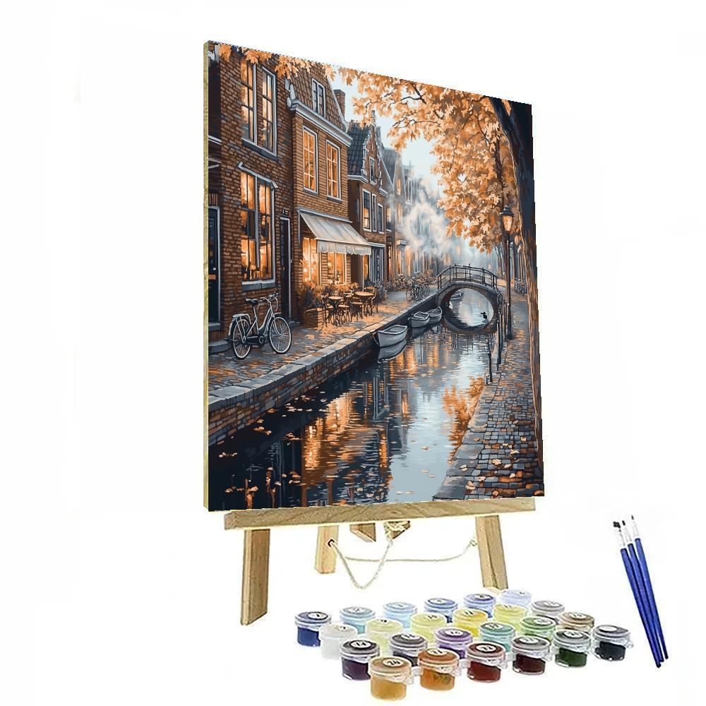 Canal Walk Of Jordaan Amsterdam Netherlands paint by numbers
