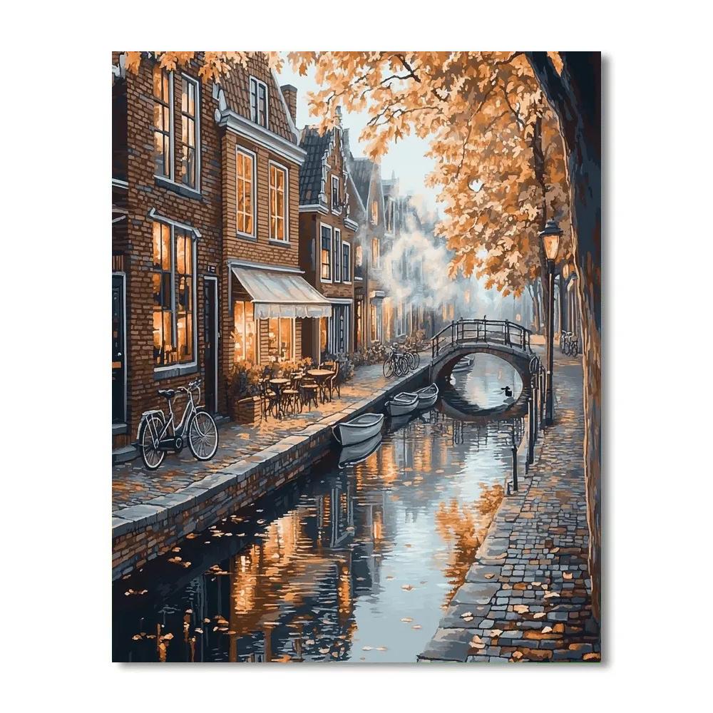 Canal Walk Of Jordaan Amsterdam Netherlands paint by numbers