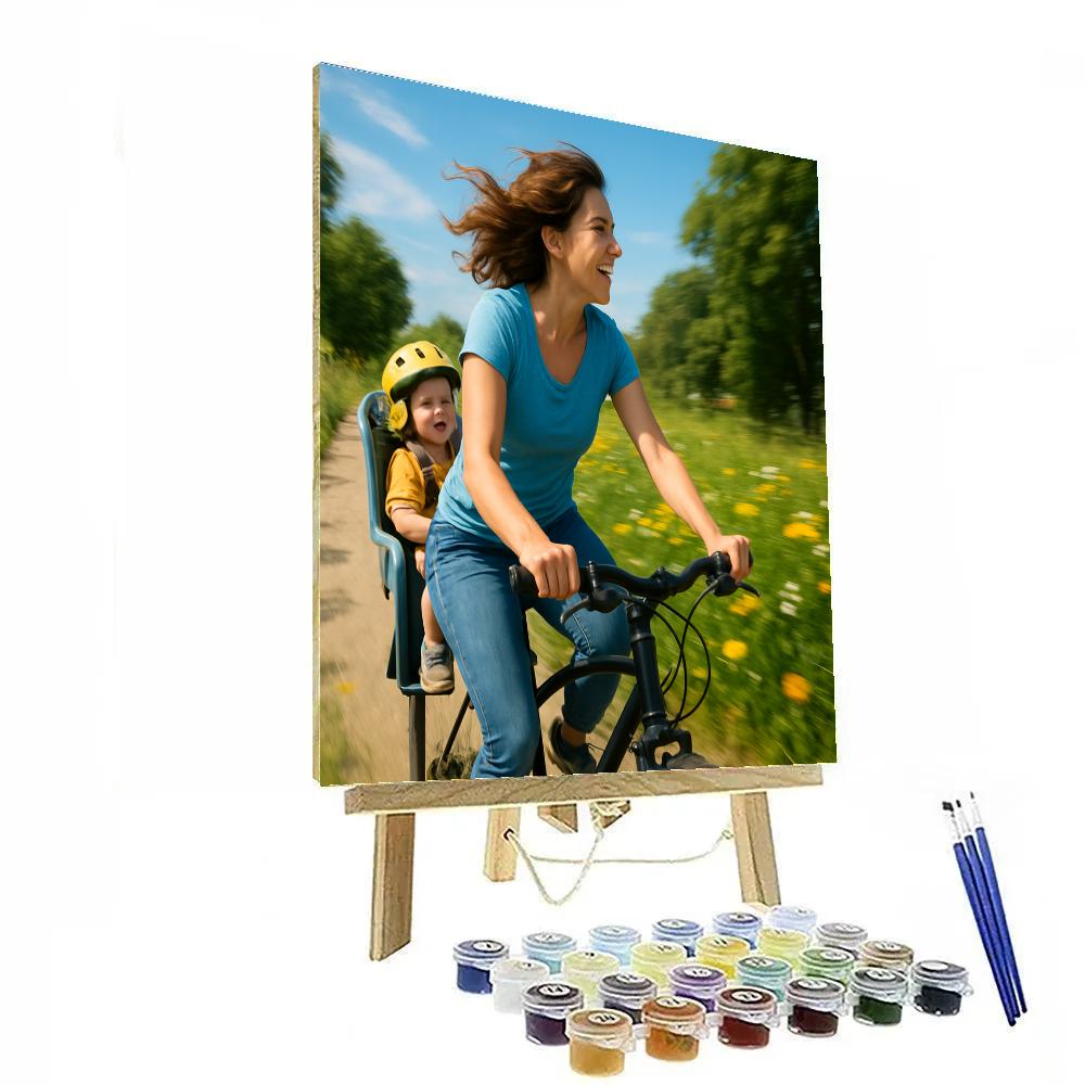 Bicycle Ride And Laughter paint by number
