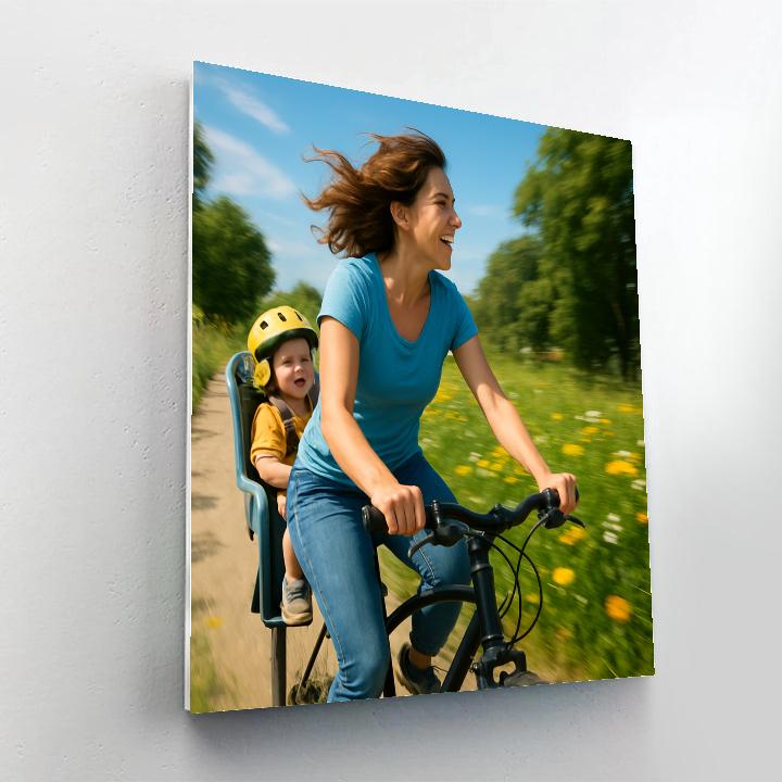 Bicycle Ride And Laughter paint by number