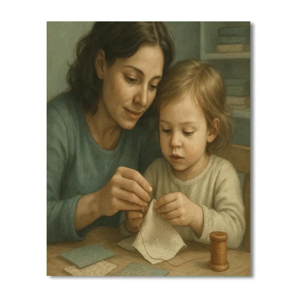 Quiet Sewing Lessons paint by numbers