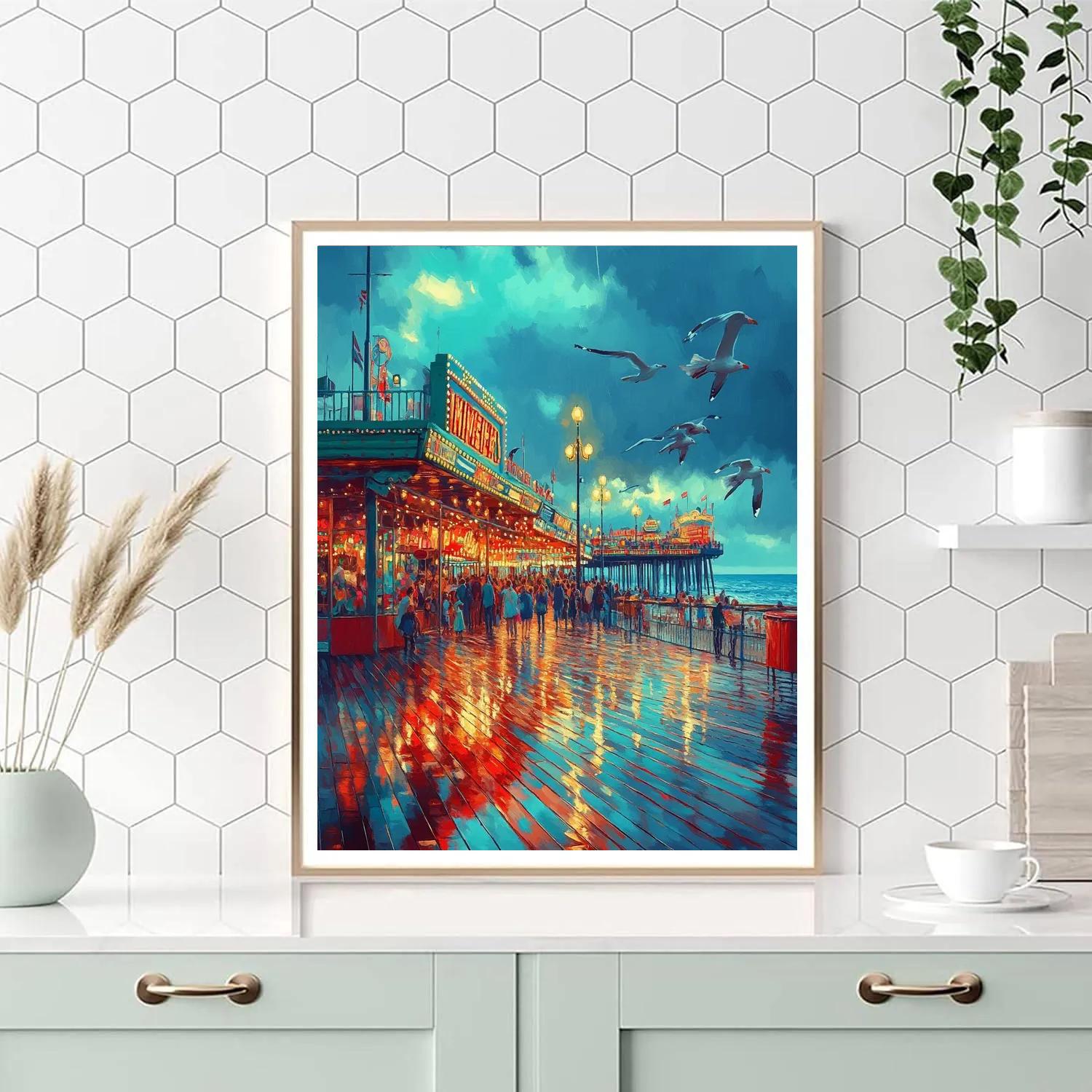 Pier And Boardwalk At Brighton United Kingdom painting number kit