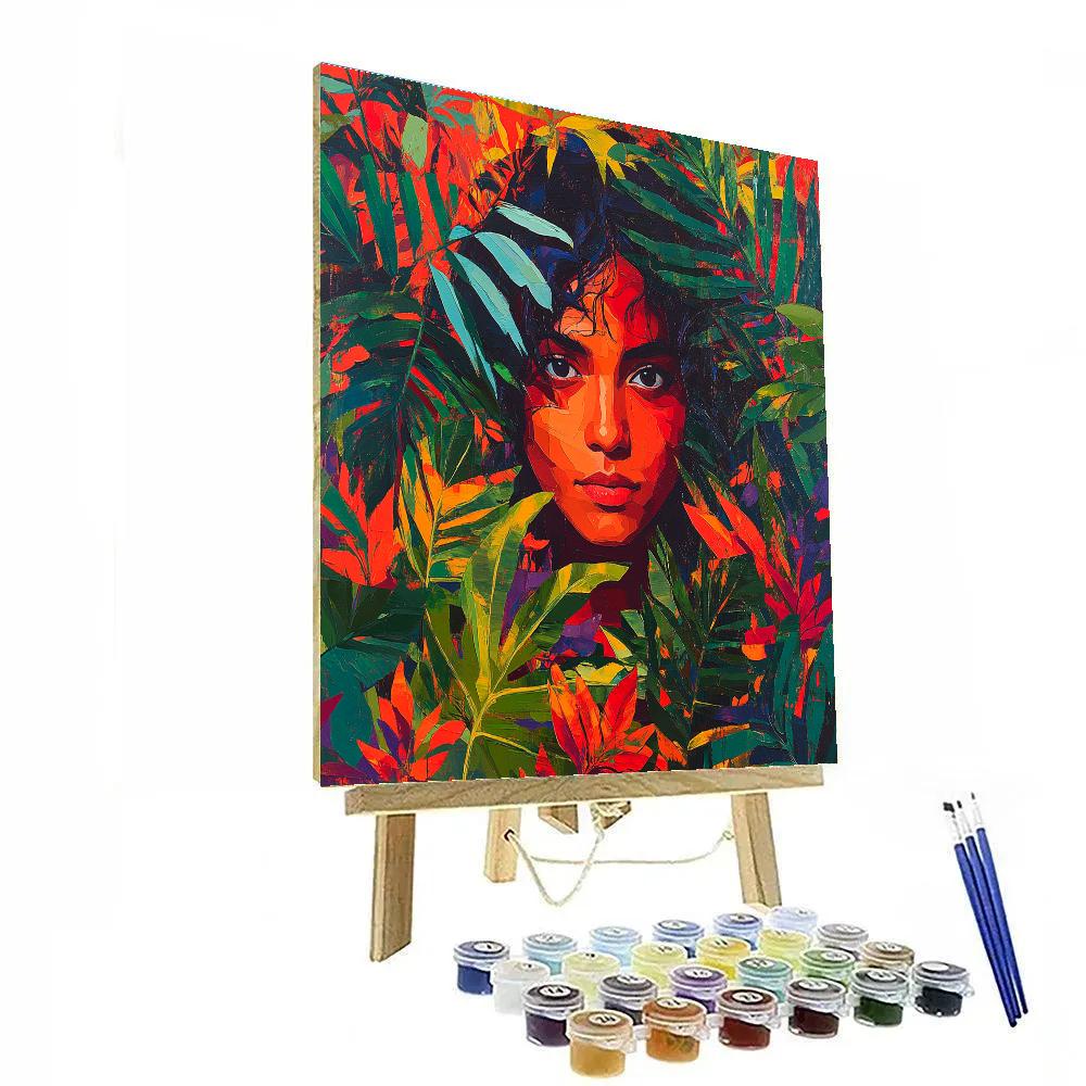 Frida Kahlo Inspired Botanical Self Reflection Paint by numbers kits