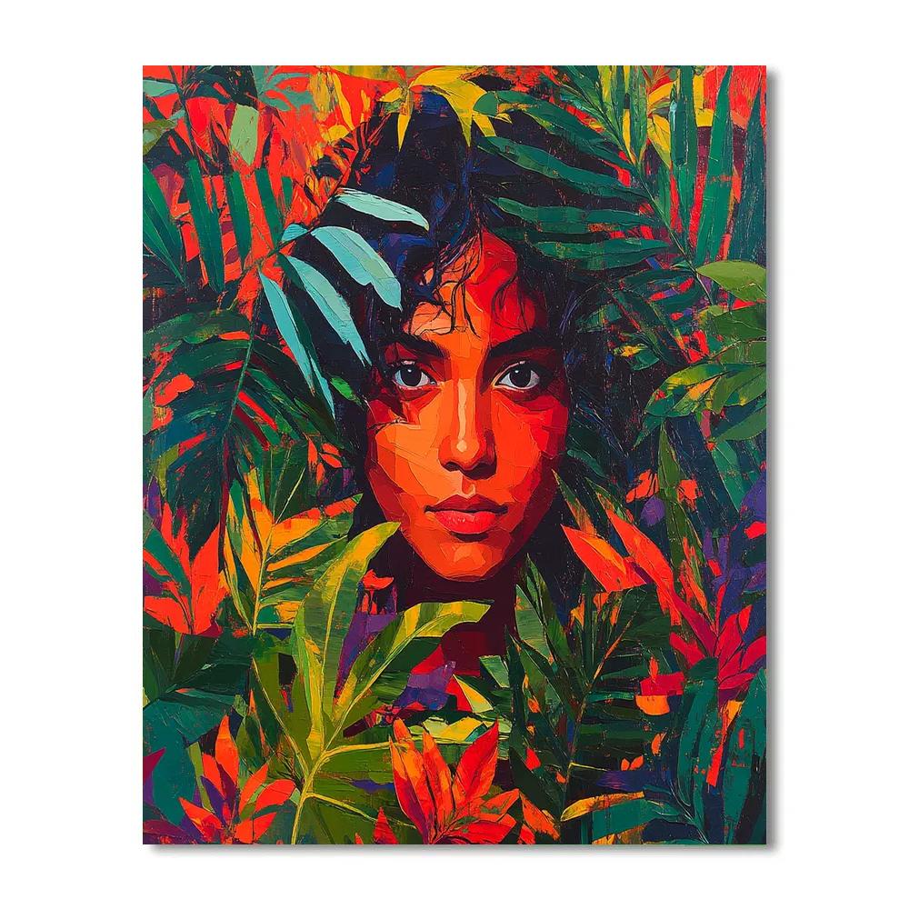 Frida Kahlo Inspired Botanical Self Reflection Paint by numbers kits
