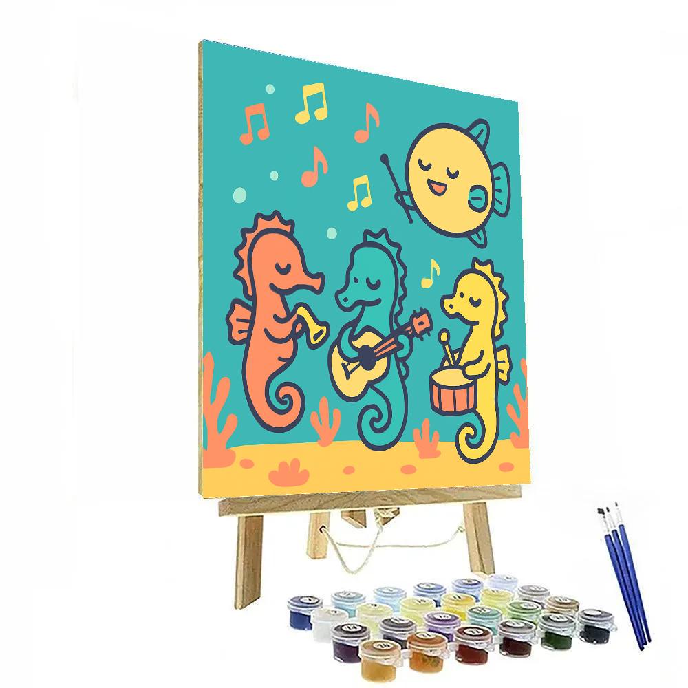 Stellar Seahorse Orchestra Painting by numbers kit
