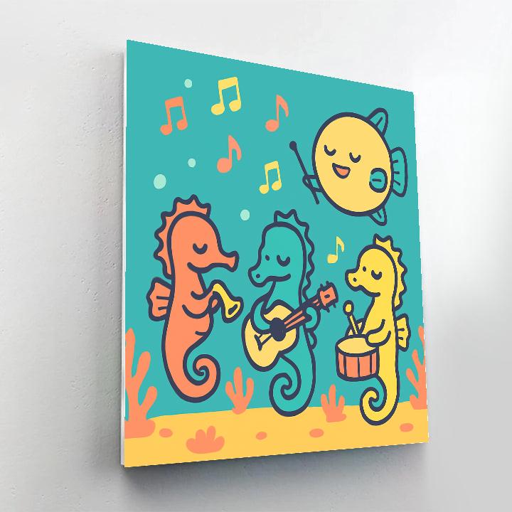 Stellar Seahorse Orchestra Painting by numbers kit