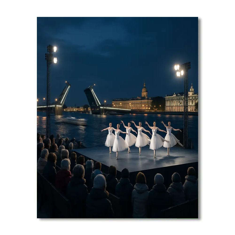 White Nights Festival In St Petersburg paint by color