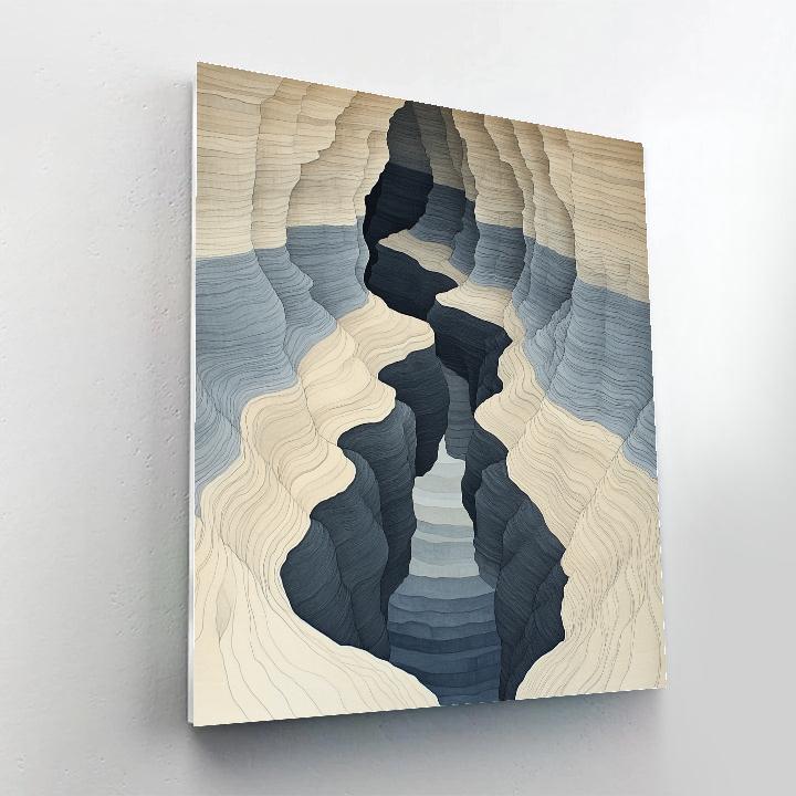 M.C. Escher Inspired Mirrorfold Canyon Paint by numbers art