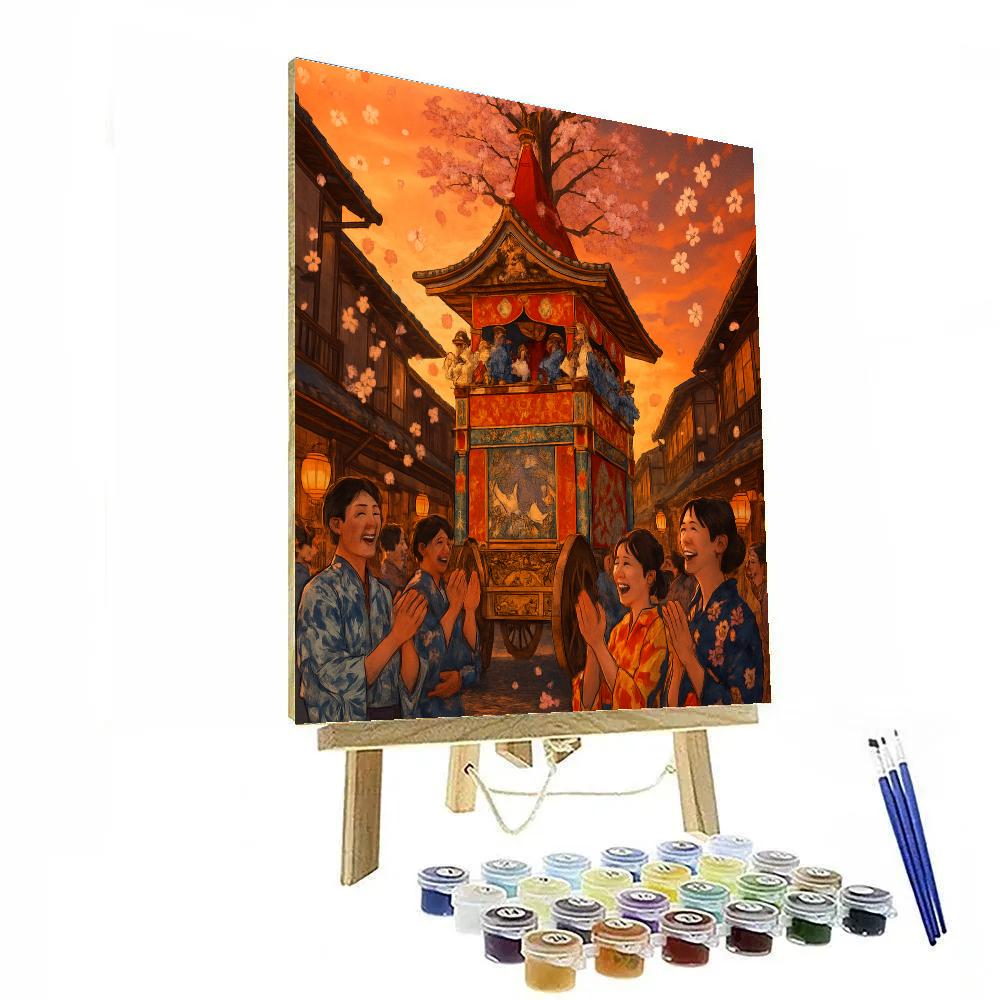 Gion Matsuri Festival paint by numbers