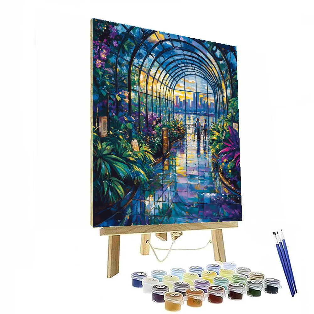 Botanical Glasshouse Of Sydney Royal Botanic Garden Australia paint by numbers