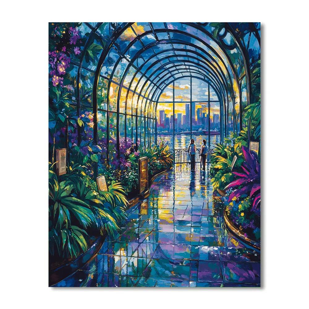 Botanical Glasshouse Of Sydney Royal Botanic Garden Australia paint by numbers