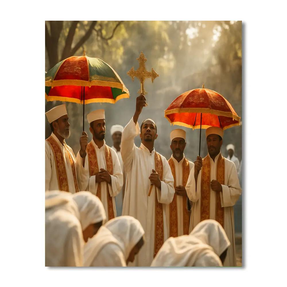 Dawn Procession At Timkat Gondar Number painting
