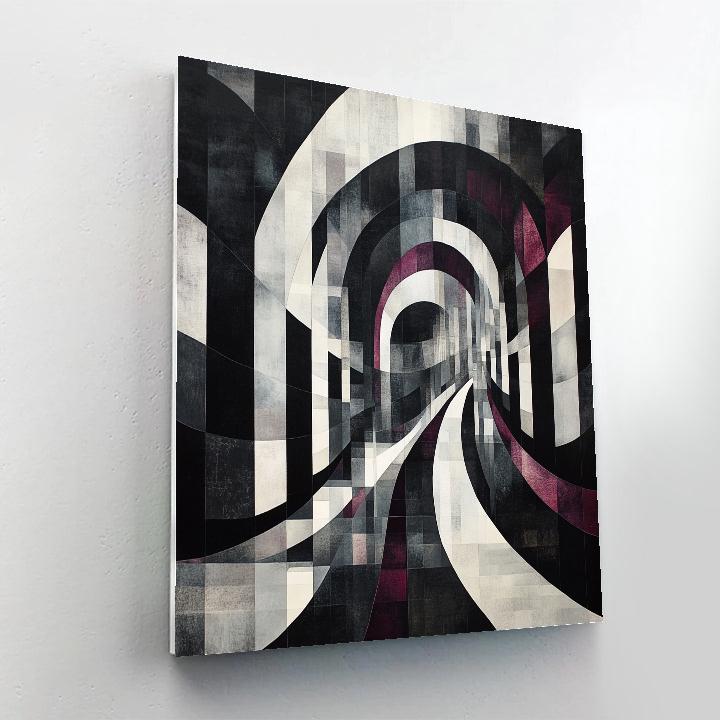 M.C. Escher Inspired Infinite Ribbon Metropolis Paint by numbers art