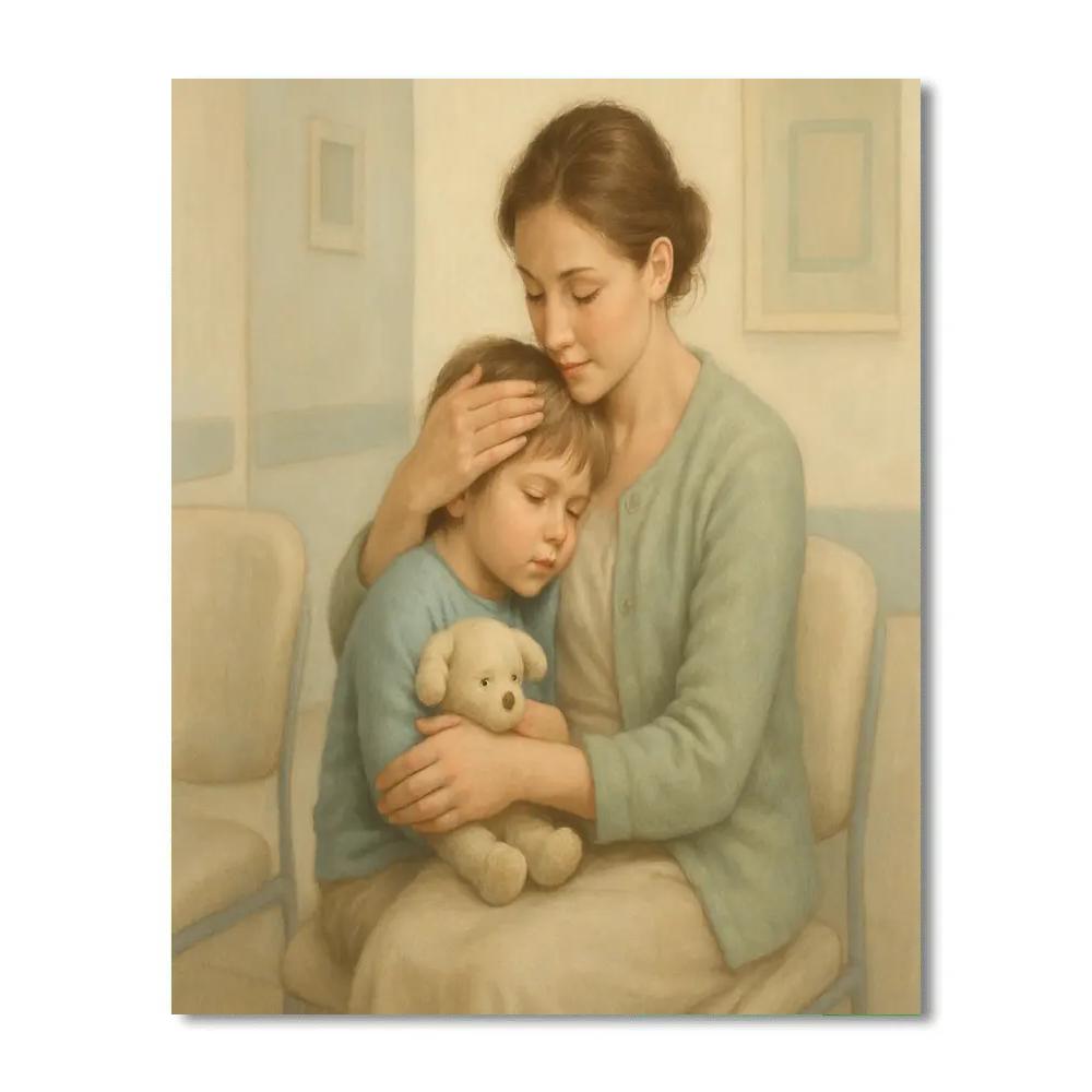 Hospital Waiting Room Relief Numbered painting kits