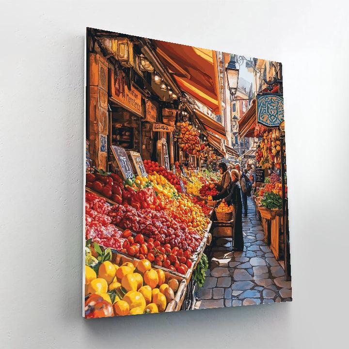 Market Alley Of La Boqueria Barcelona Spain Painting by numbers kit
