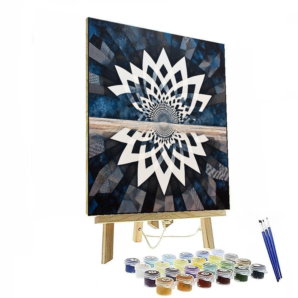 M.C. Escher Inspired Obsidian Kaleidoscope Plains Paint by numbers kits