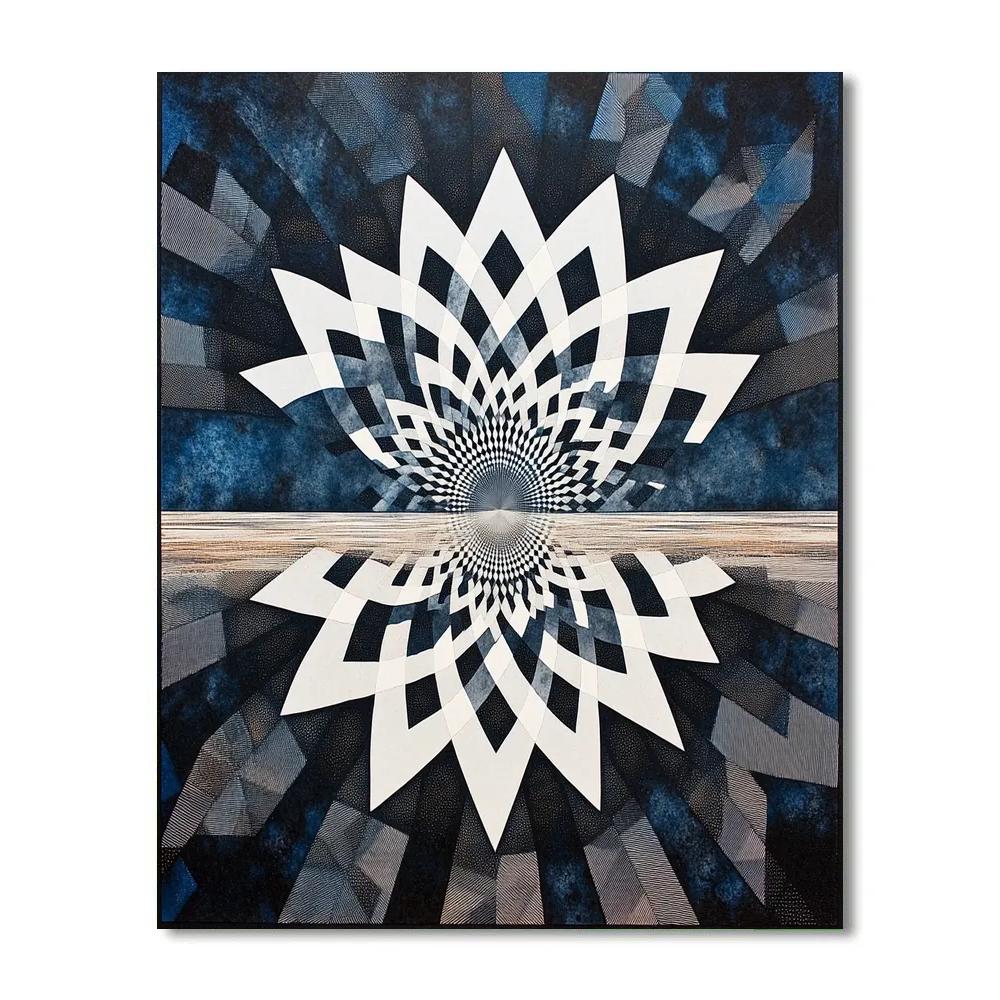 M.C. Escher Inspired Obsidian Kaleidoscope Plains Paint by numbers kits