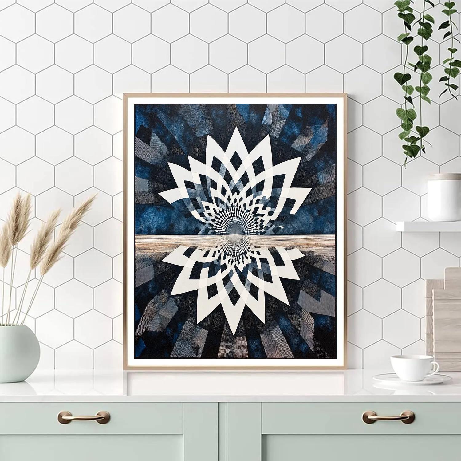 M.C. Escher Inspired Obsidian Kaleidoscope Plains Paint by numbers kits