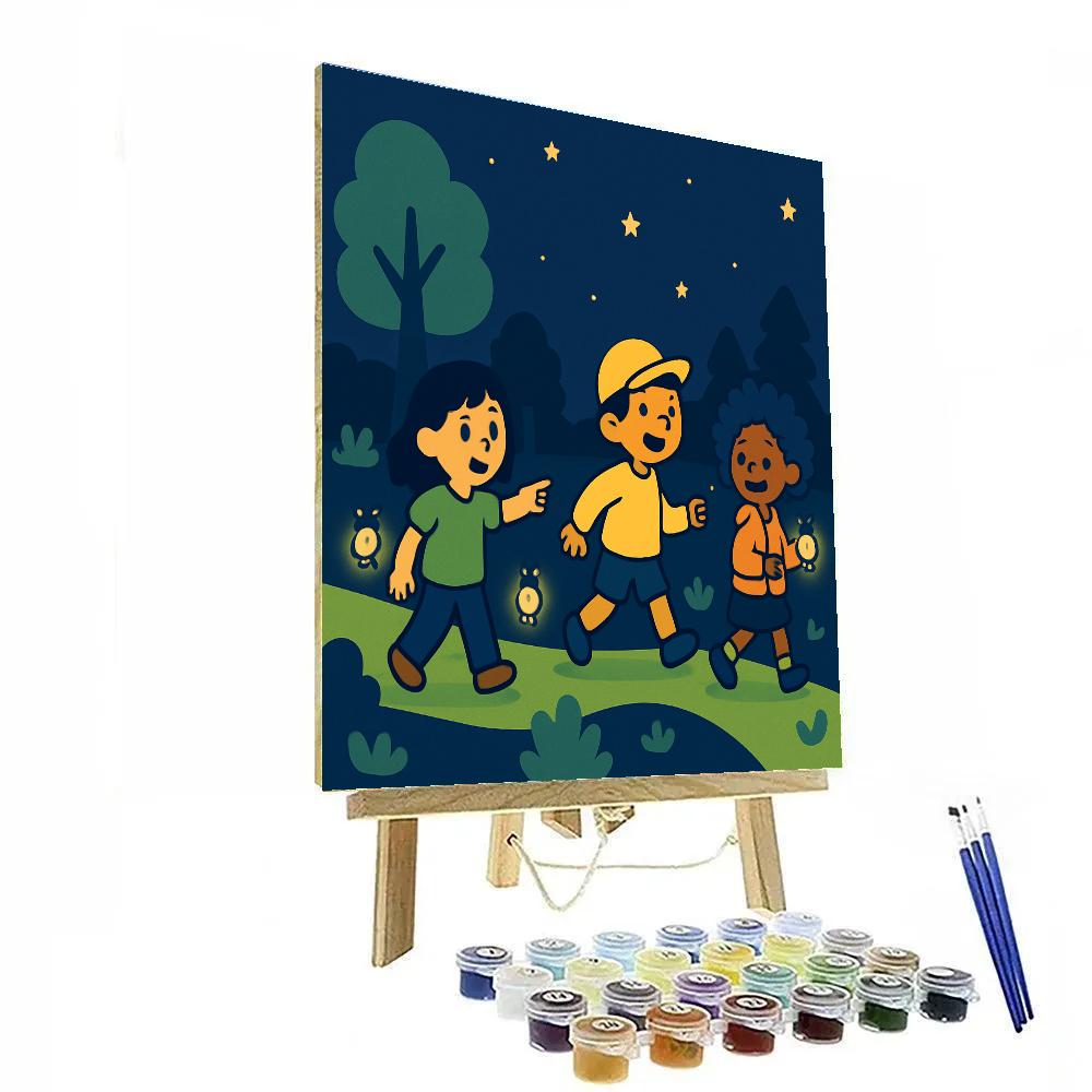 Glowworm Lantern Trail painting number kit