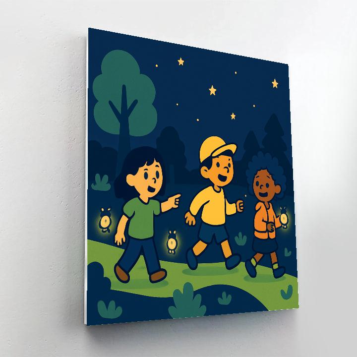 Glowworm Lantern Trail painting number kit