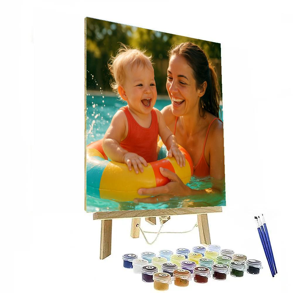 Poolside Float And Giggles Numbered painting kits