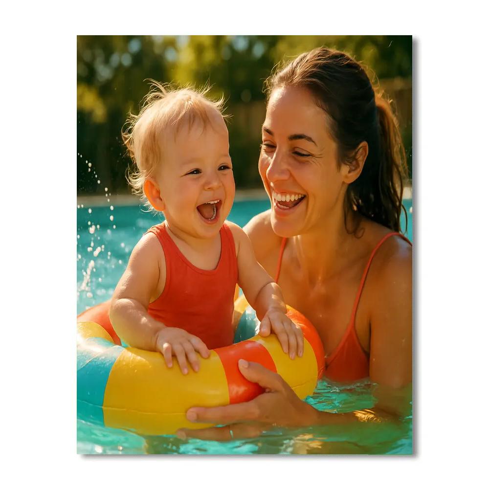 Poolside Float And Giggles Numbered painting kits