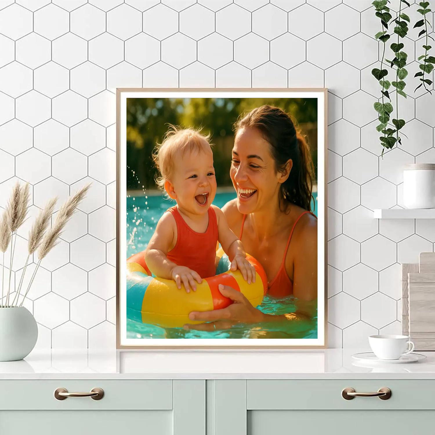 Poolside Float And Giggles Numbered painting kits
