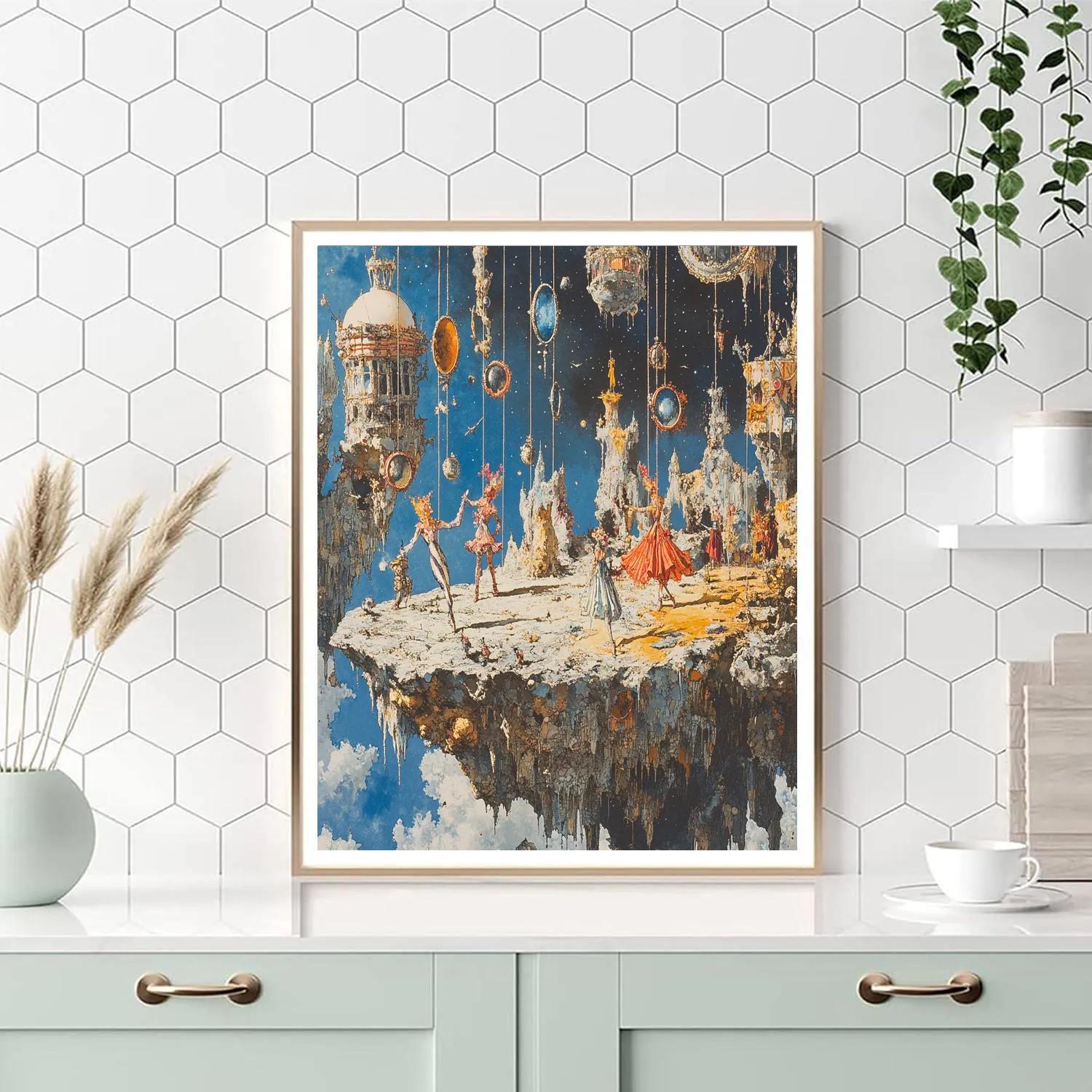 Salvador Dali Inspired Asteroid Circus painting number kit