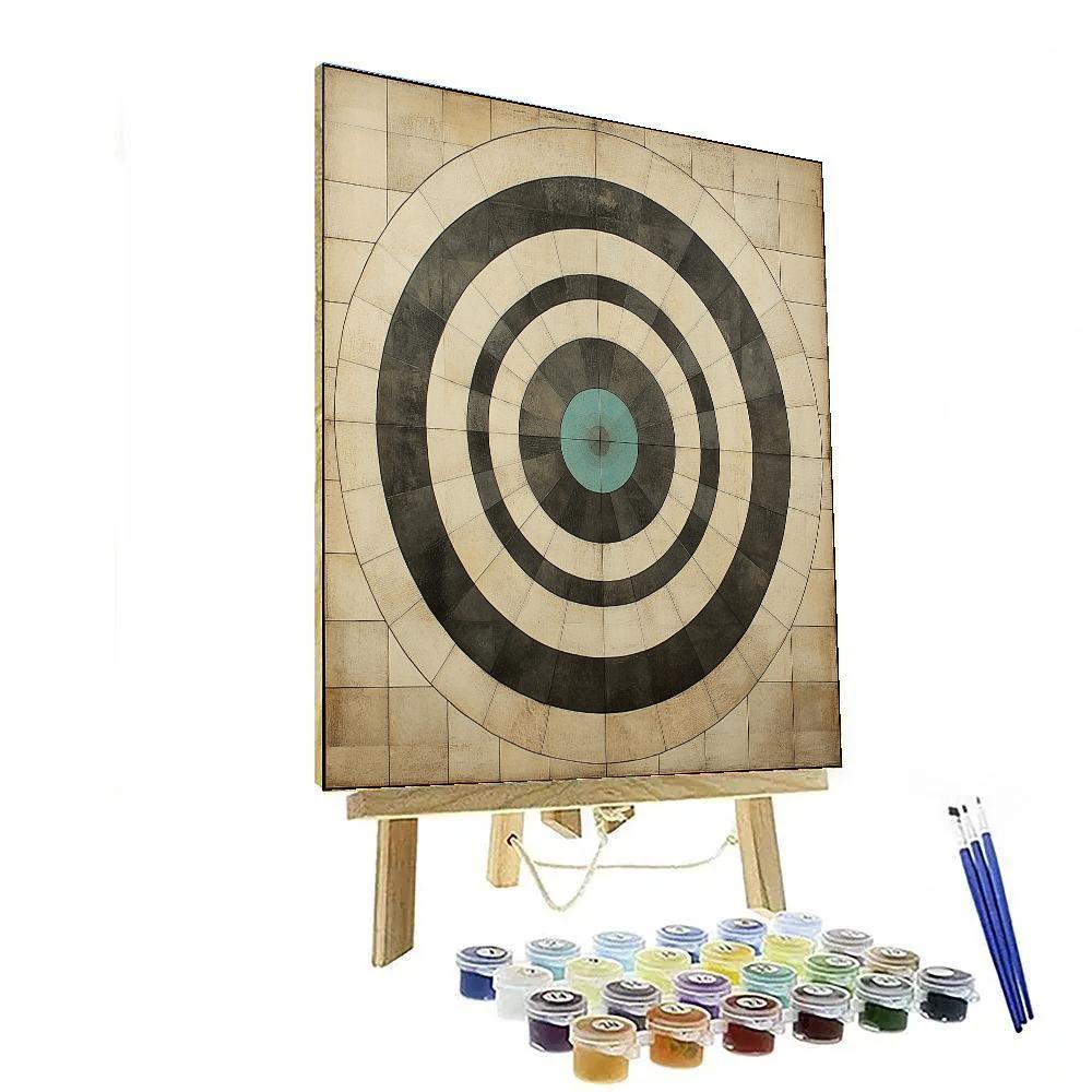 M.C. Escher Inspired Polar Grid Of Vanishing Points paint by color