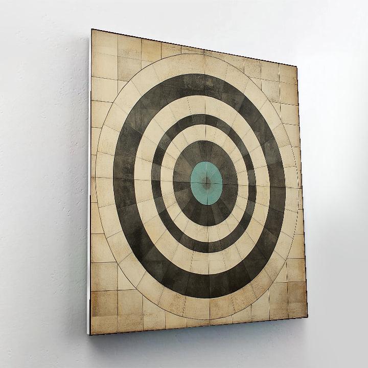 M.C. Escher Inspired Polar Grid Of Vanishing Points paint by color