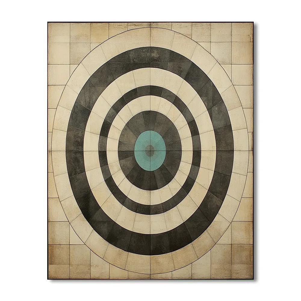 M.C. Escher Inspired Polar Grid Of Vanishing Points paint by color