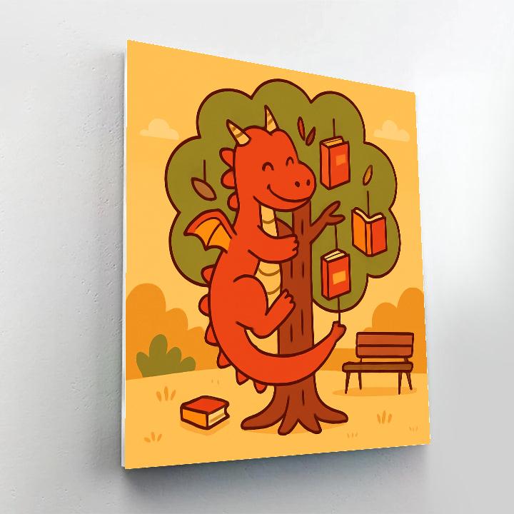 Maple Tree Dragon Library Number painting