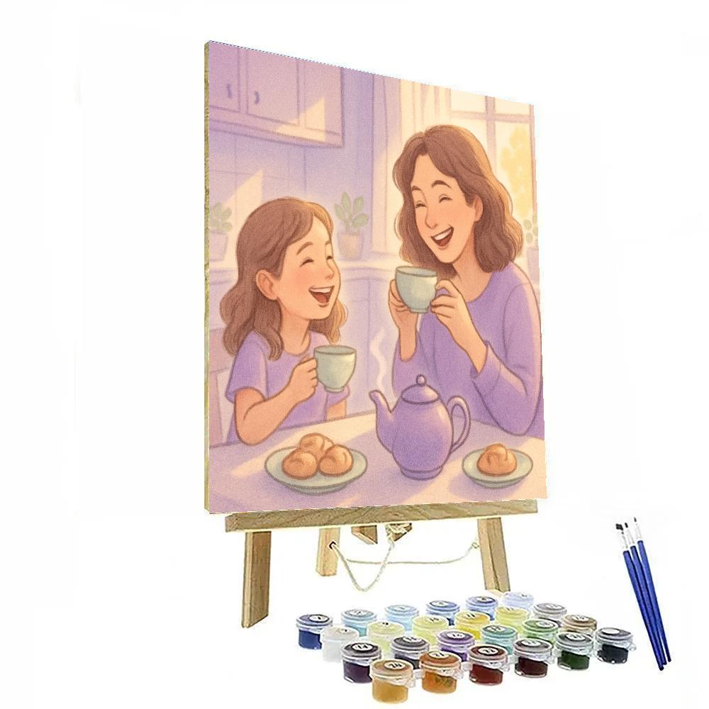Tea Time With Mom paint by color