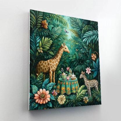 Henri Rousseau Inspired Jungle Tea Party Paint by numbers art